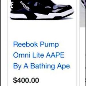 Reebok The Pump AAPE used only for promotional purposes by MMA Anthony Pettis